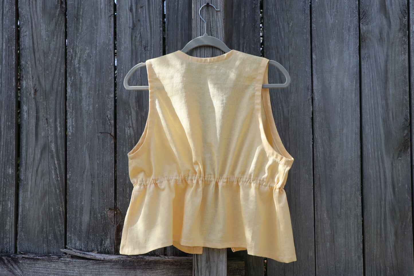 "Alma" Yellow Embroidered Top