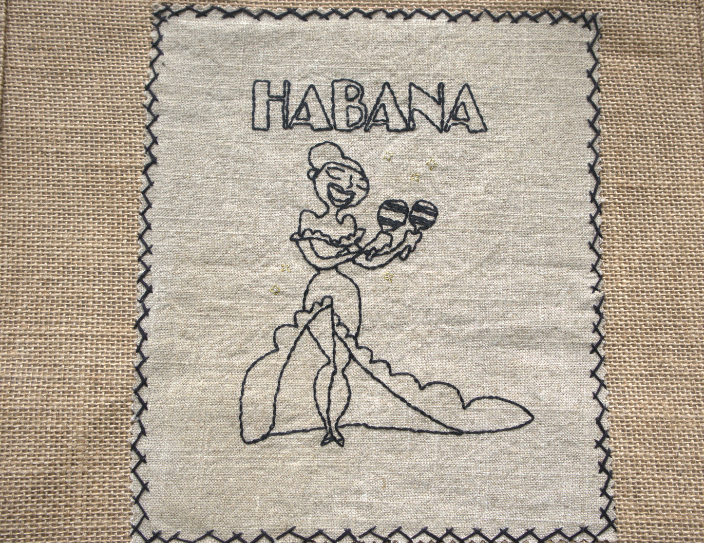 "La Bailarina" Jute Tote Bag