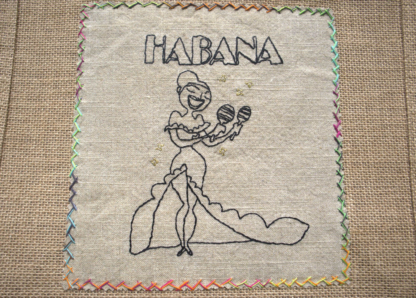 "La Bailarina" Jute Tote Bag