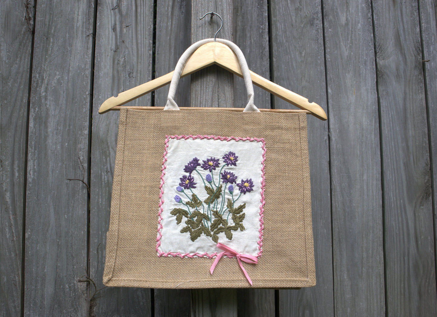 "A Floral Dream" Jute Tote Bag