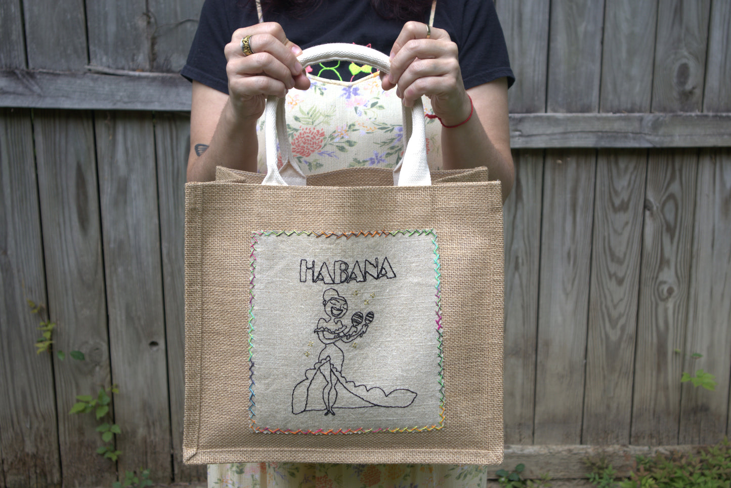 "La Bailarina" Jute Tote Bag