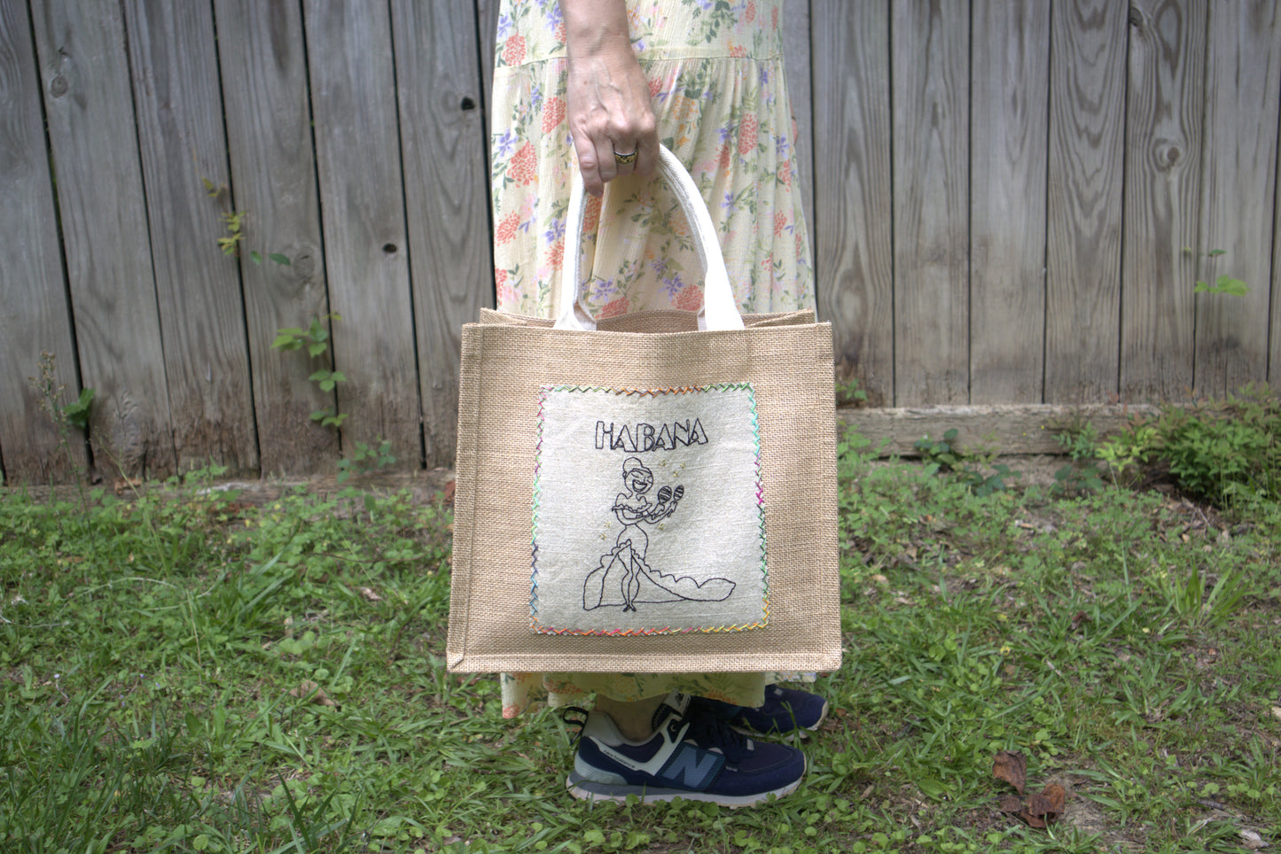 "La Bailarina" Jute Tote Bag