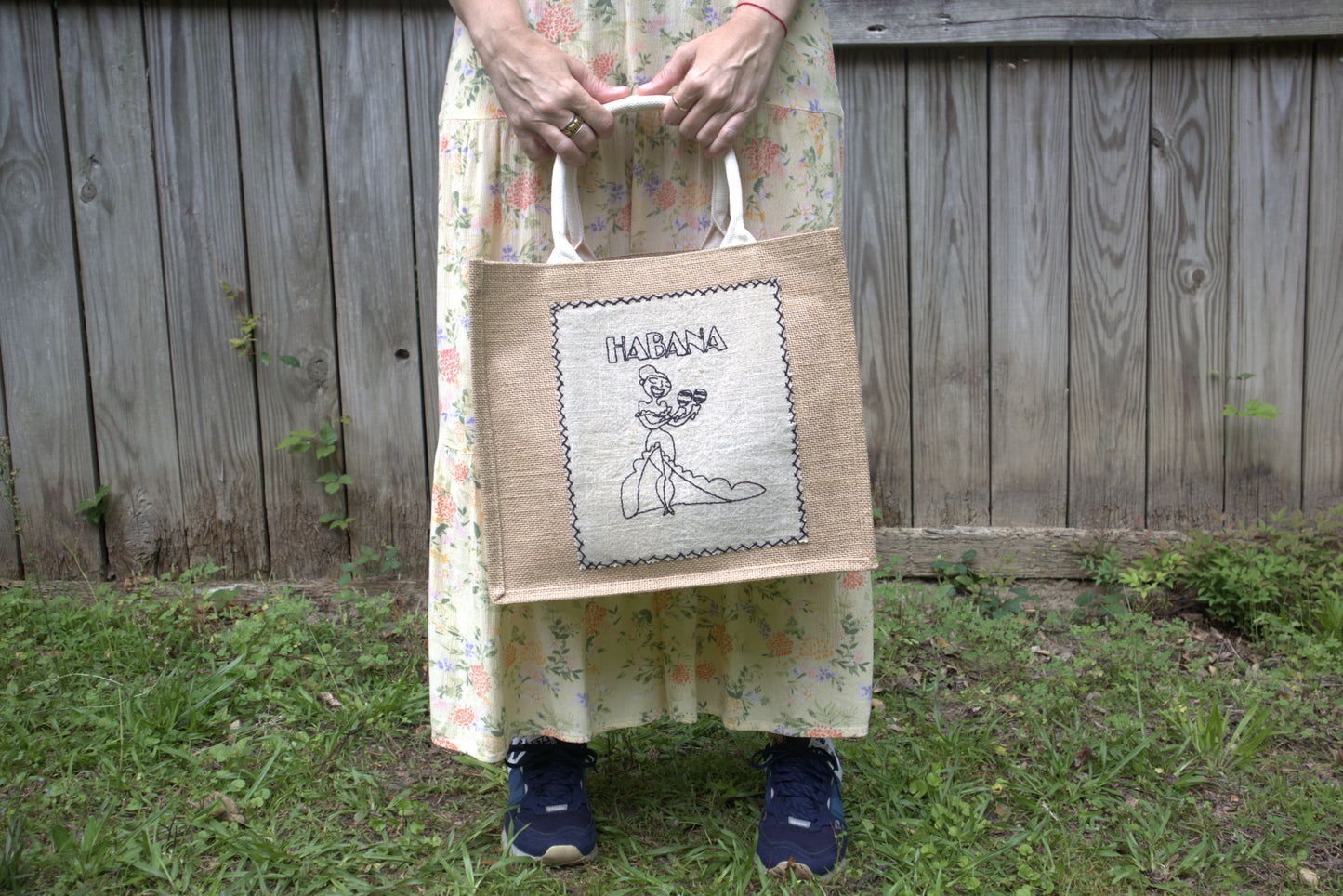 "La Bailarina" Jute Tote Bag