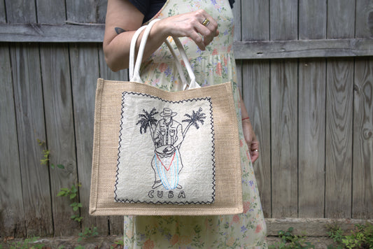 "Un Bolero Más" Jute Tote Bag