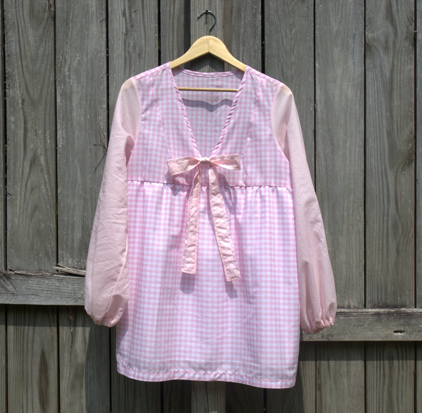 "The Doll" Pink Gingham Mini Dress