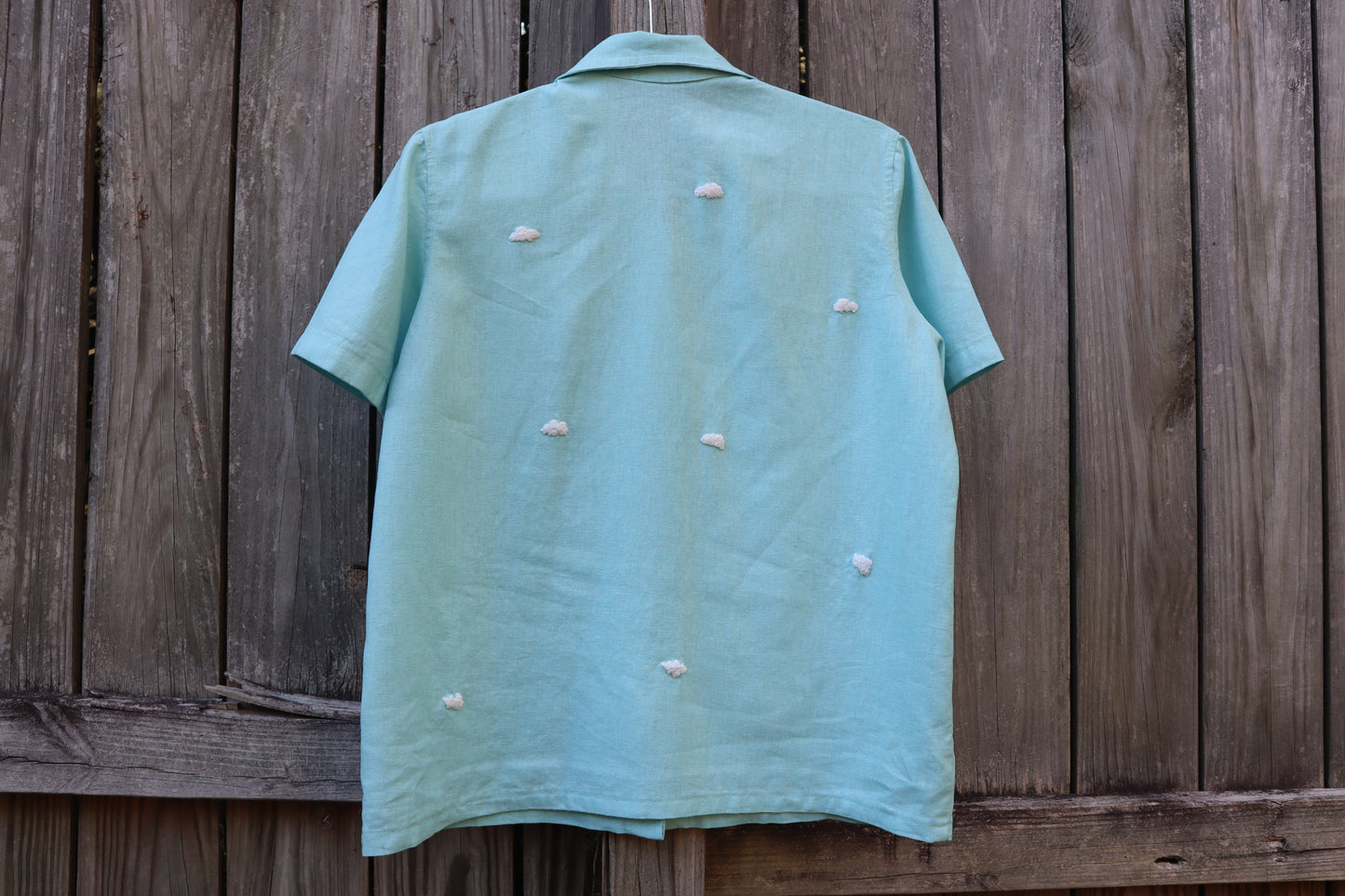 “Clouds” Blue Buttoned Shirt