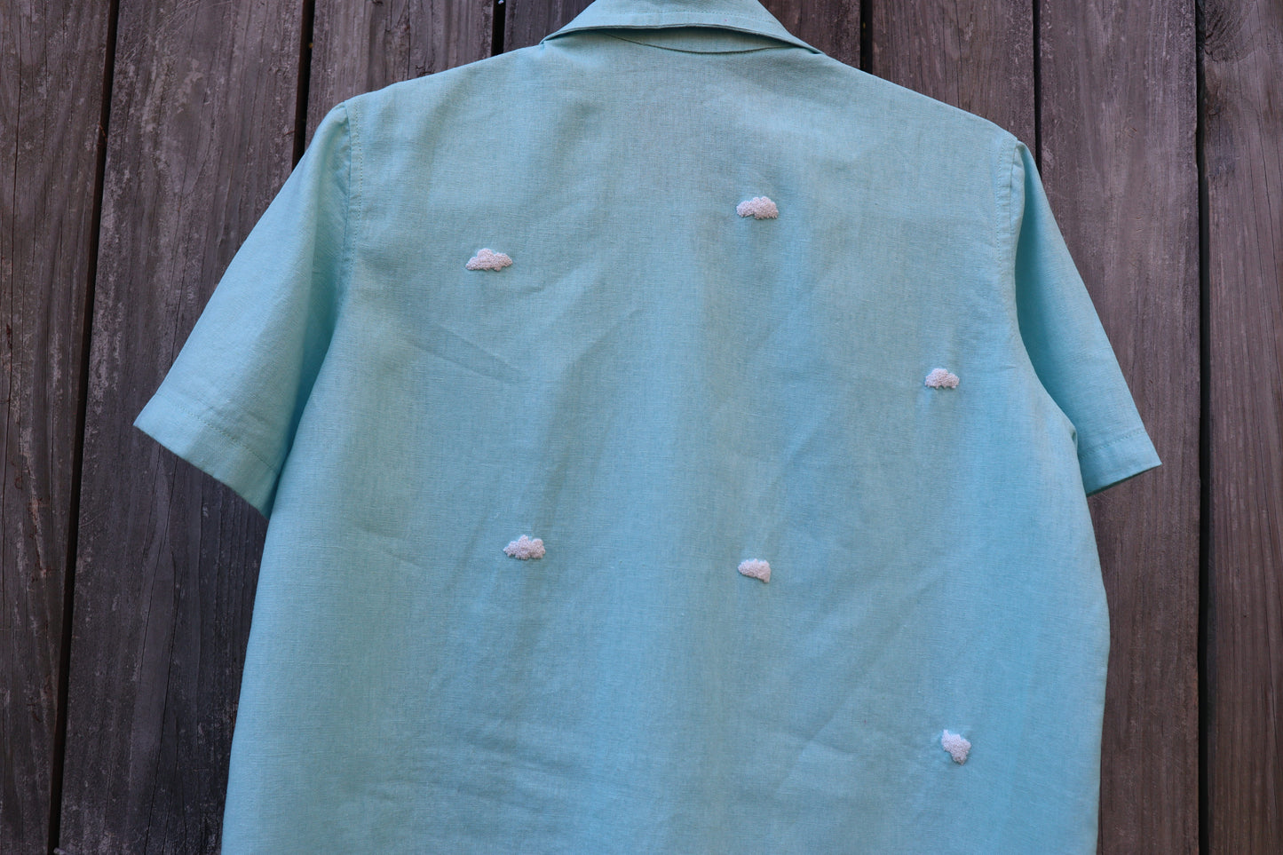 “Clouds” Blue Buttoned Shirt